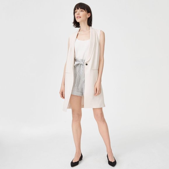 Club Monaco Sonti Vest in Foundation Ivory - Picture 1 of 6